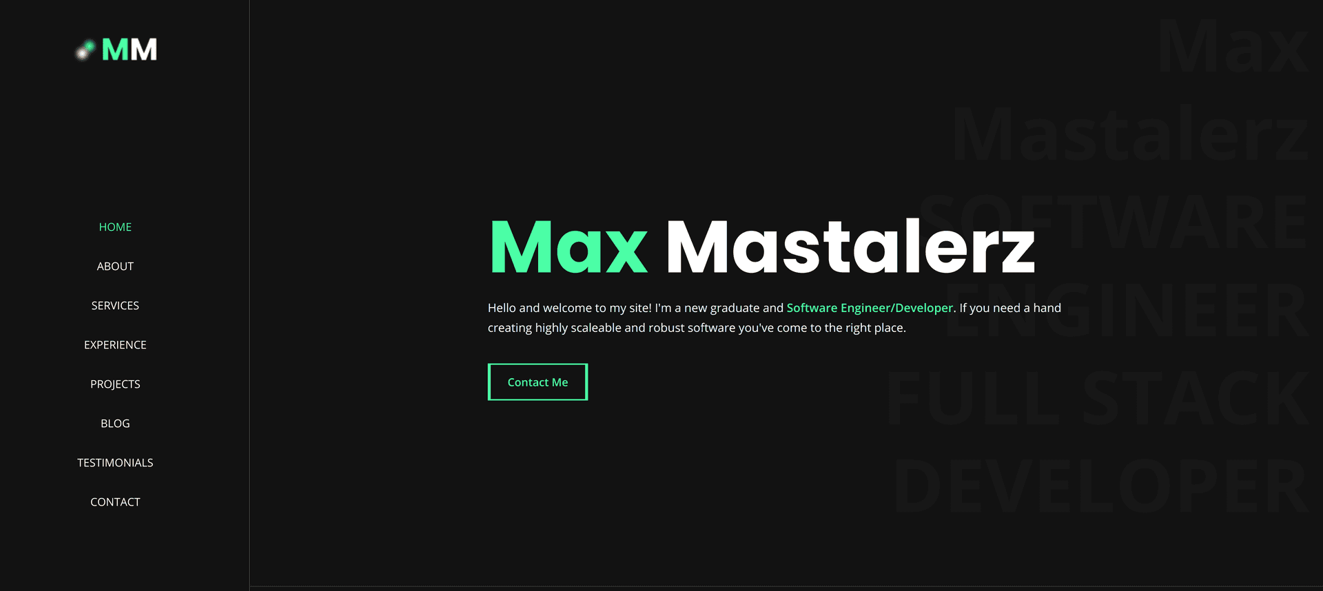 A picture of the maxmastalerz.com website
